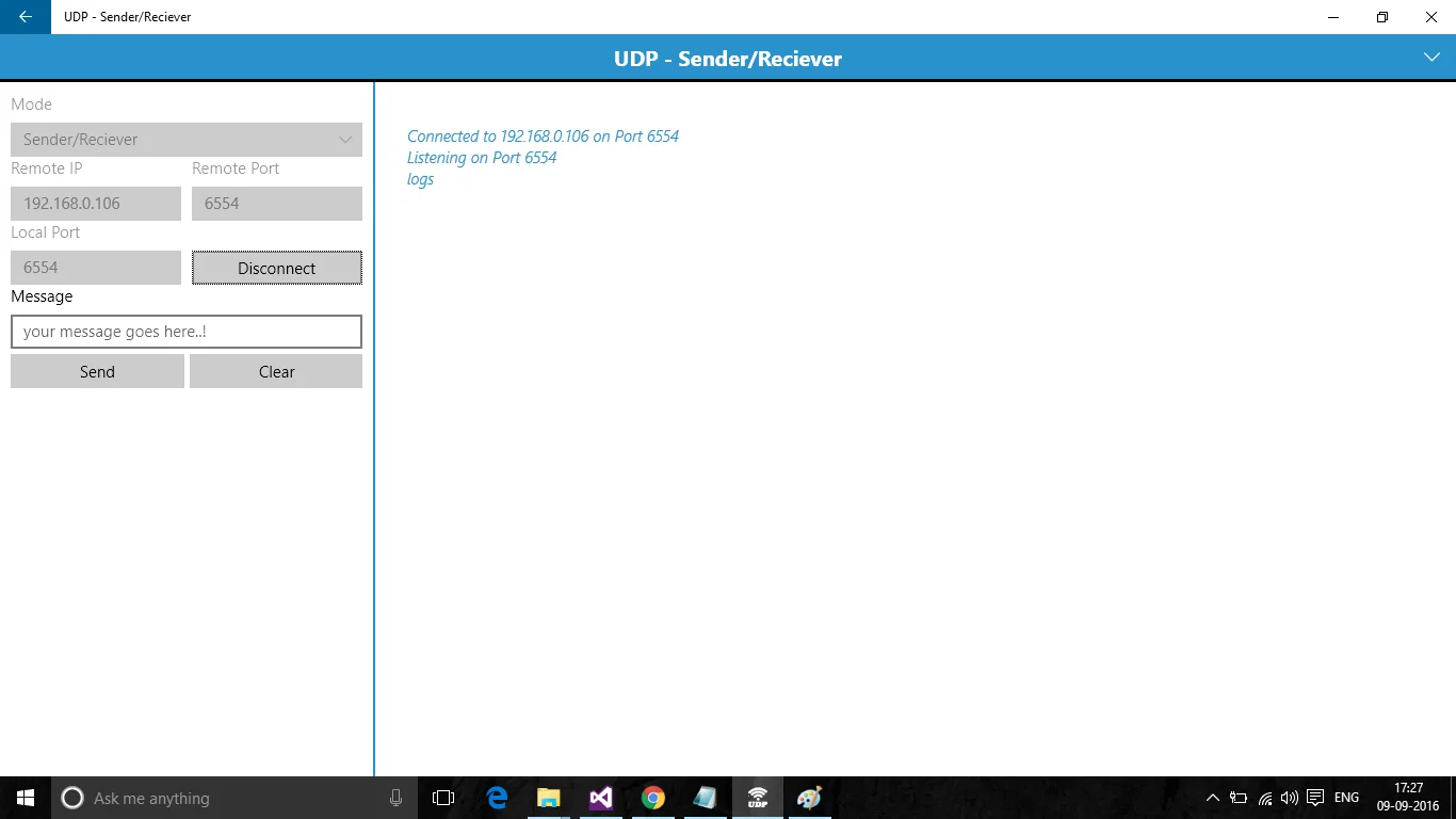 UDP - Sender/Reciever screenshot 3