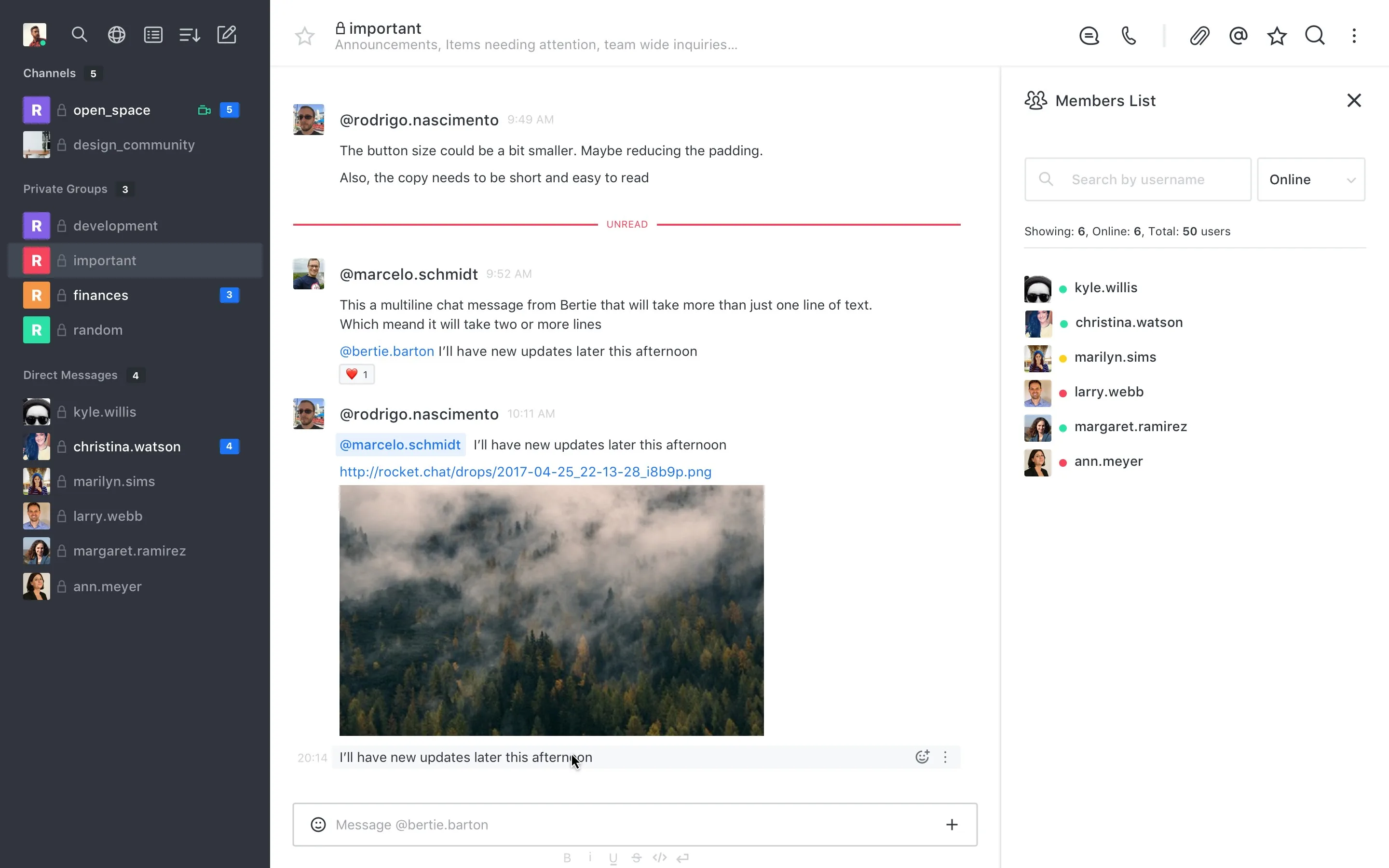Rocket.Chat screenshot 1