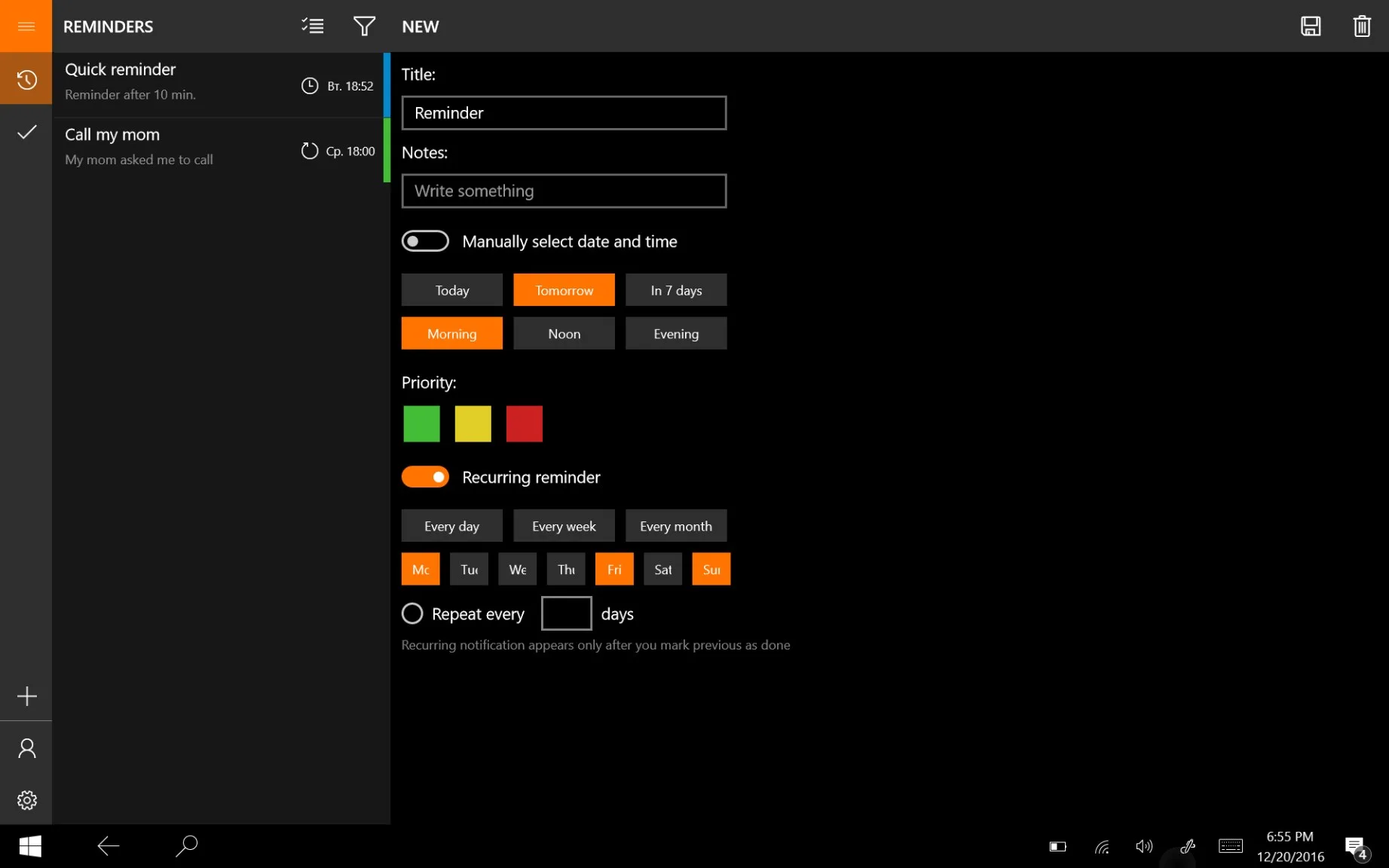 Orange Reminder screenshot 4