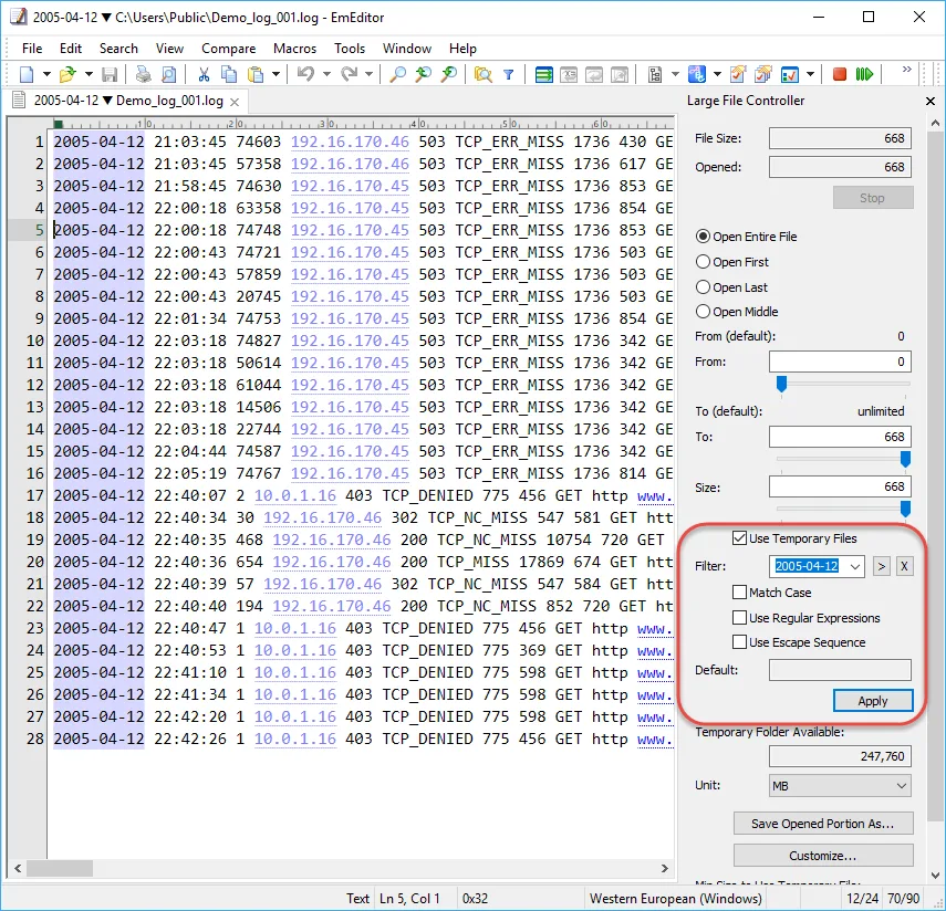 EmEditor (64-bit, UWP) screenshot 2