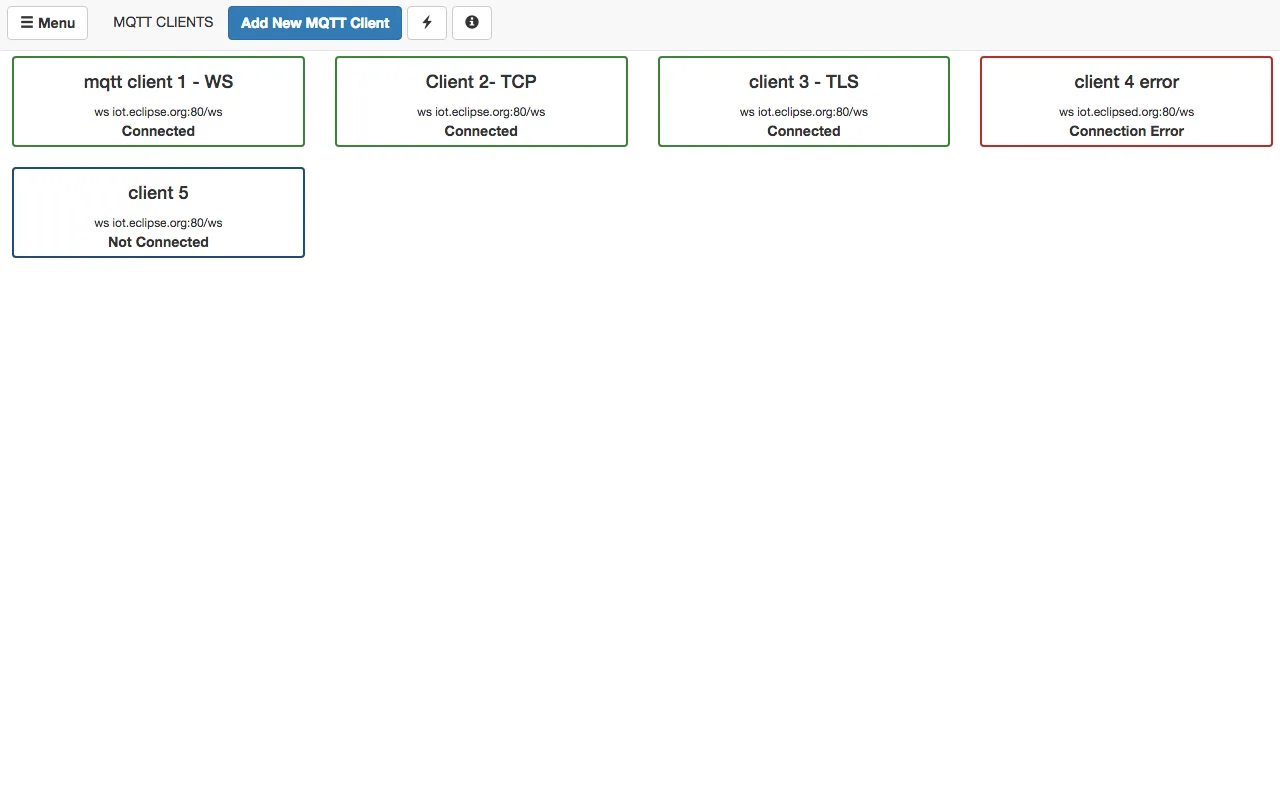 MQTTBox screenshot 1