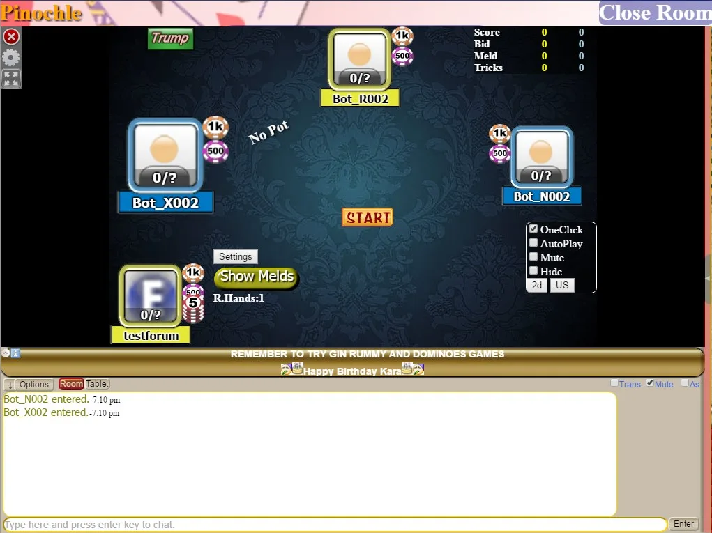 Pinochle Nidink screenshot 2