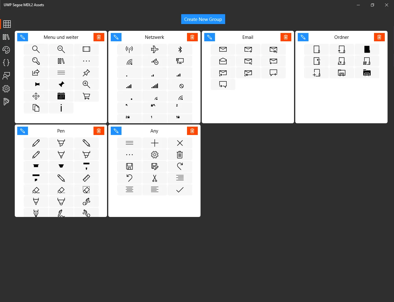 UWP Segoe MDL2 Assets screenshot 1