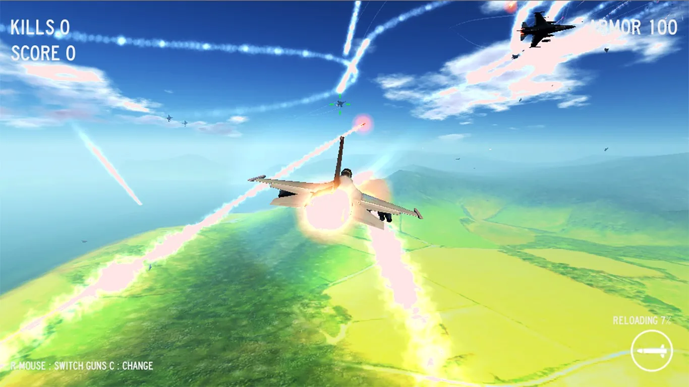 aerial combat simulator screenshot 1