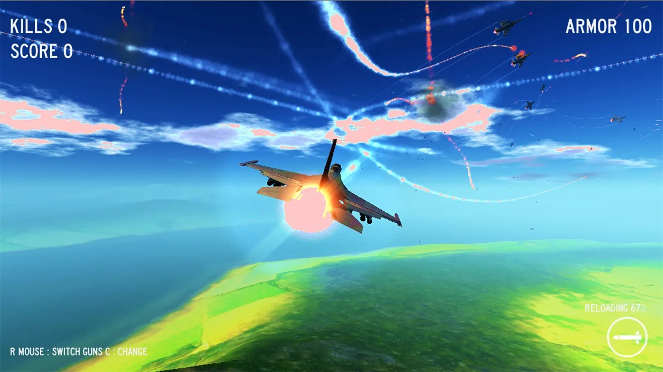aerial combat simulator screenshot 2