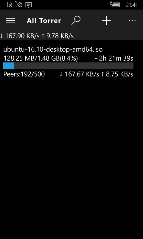 wTorrent screenshot 1