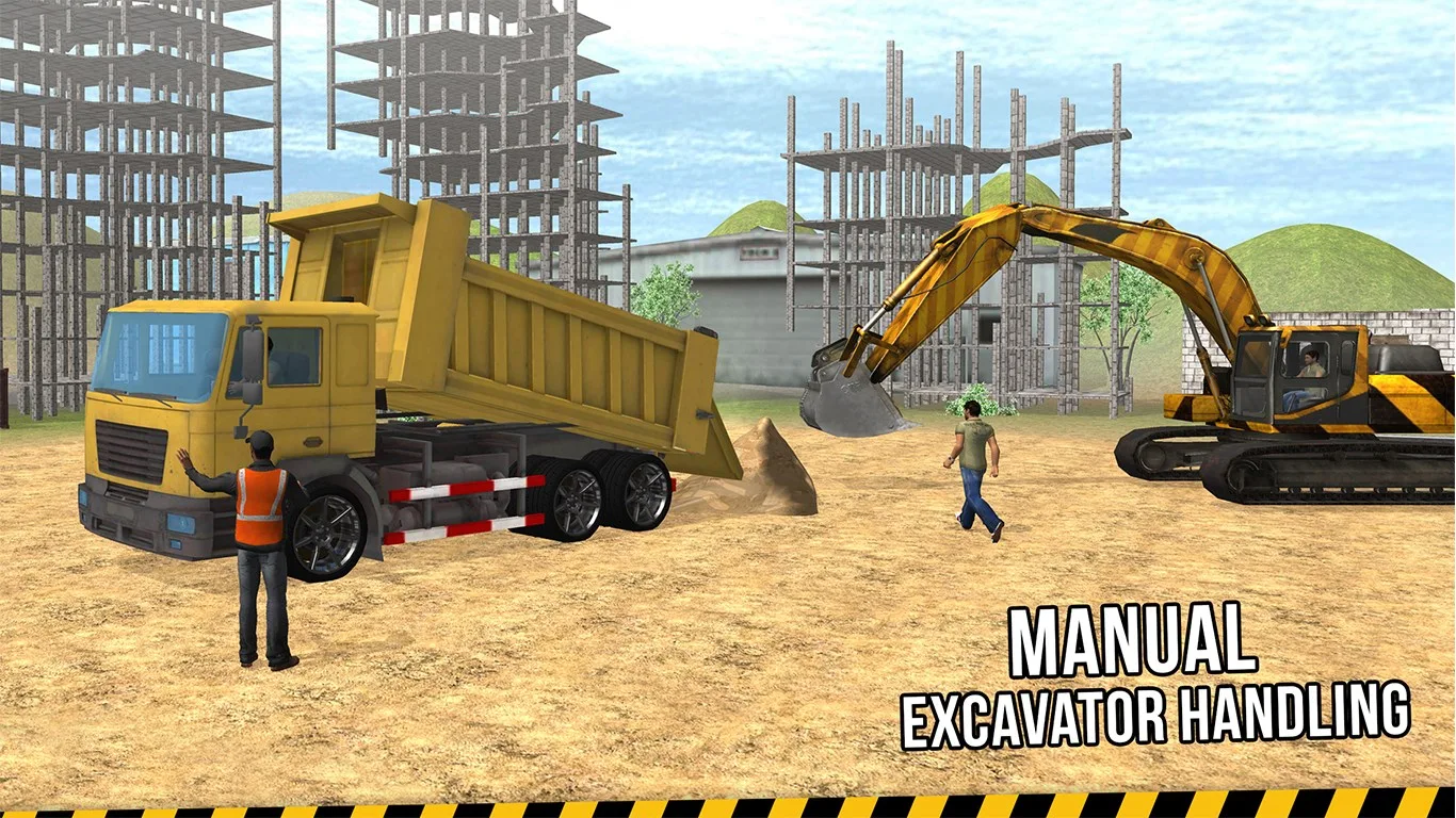 Excavator Crane Simulator - Buildings Construction screenshot 1