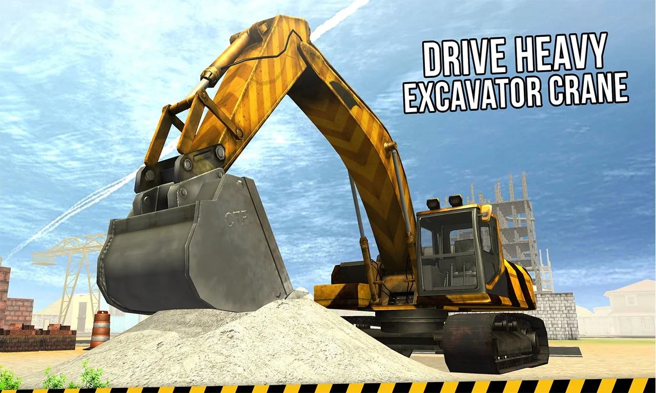 Excavator Crane Simulator - Buildings Construction screenshot 2
