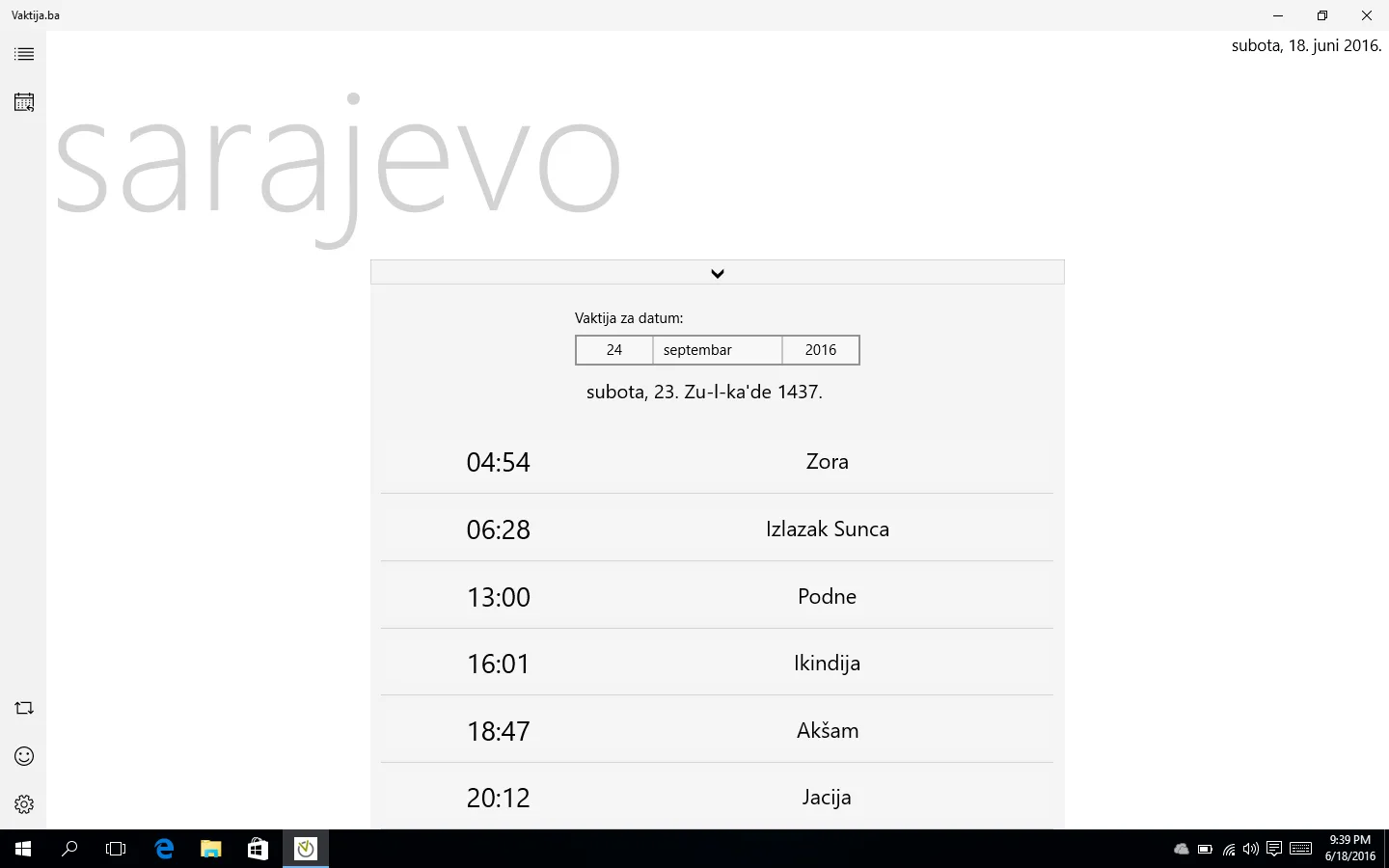 Vaktija.ba screenshot 1