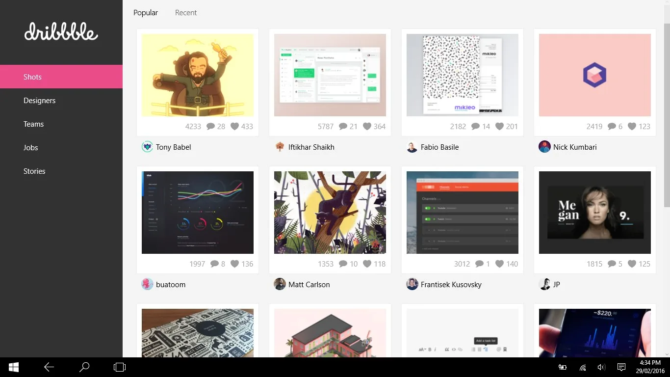 Dribbler - Dribbble Client screenshot 1