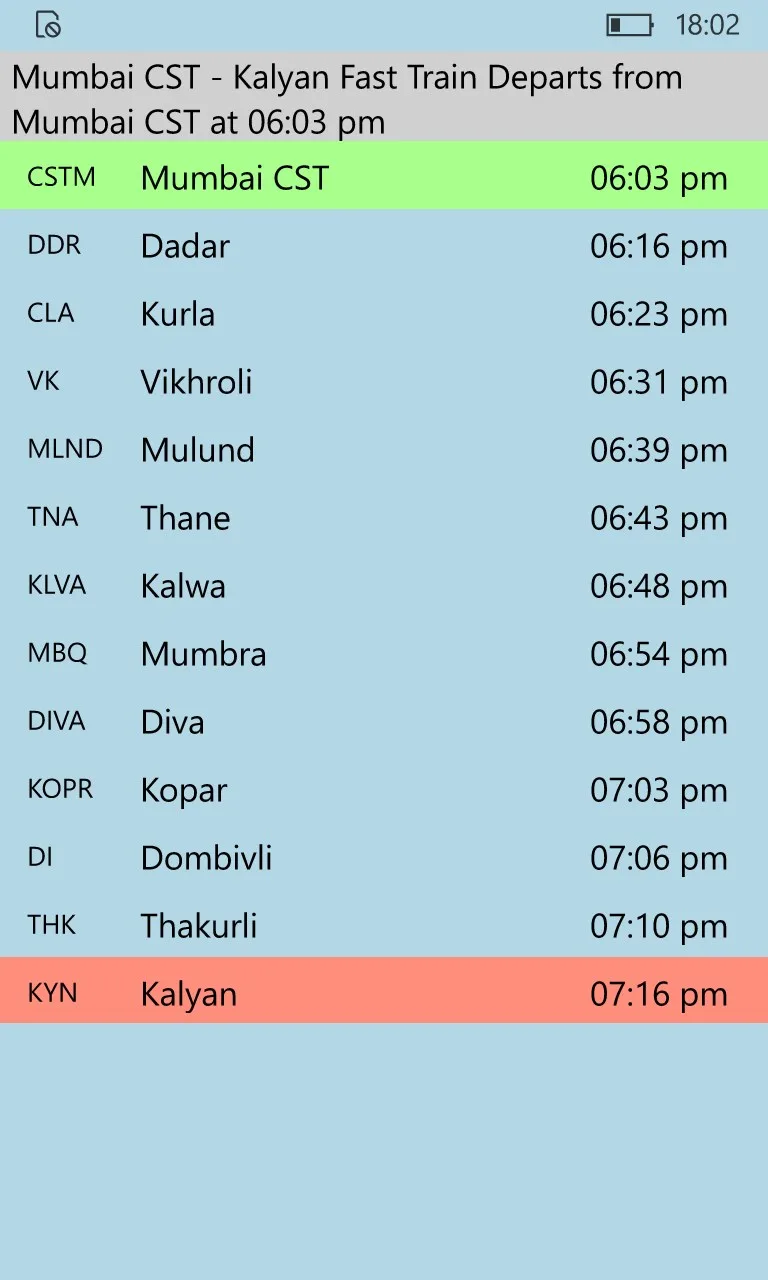 Mumbai Local Train Timetable screenshot 5