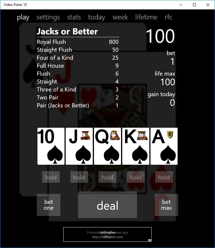 Video Poker 10 screenshot 2