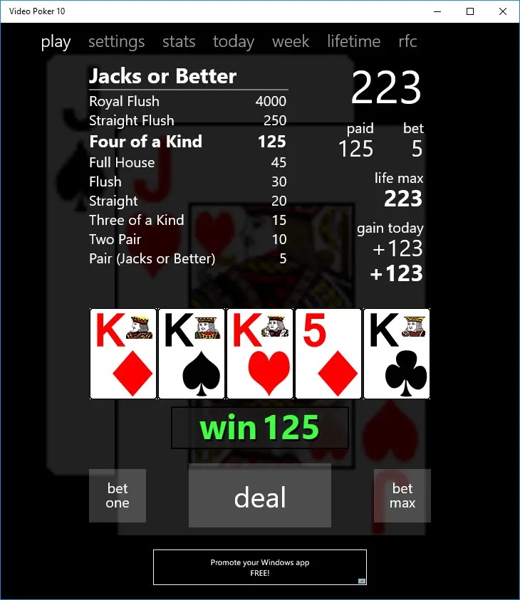 Video Poker 10 screenshot 3