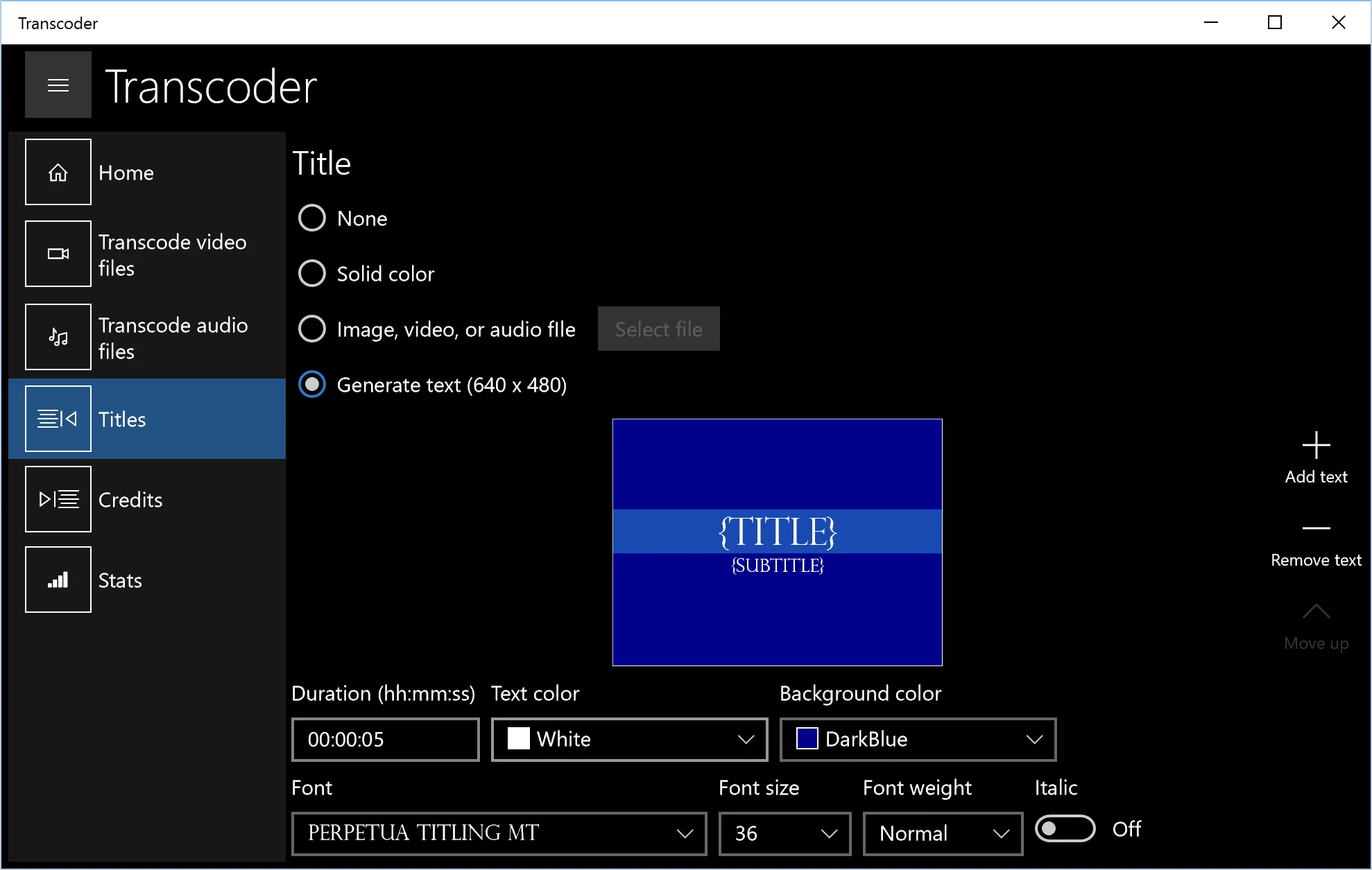 Transcoder screenshot 2