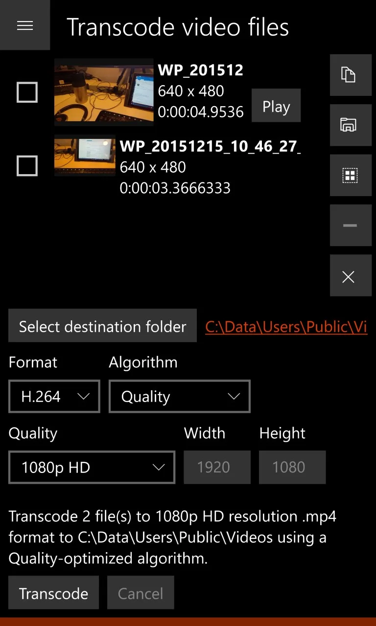 Transcoder screenshot 4