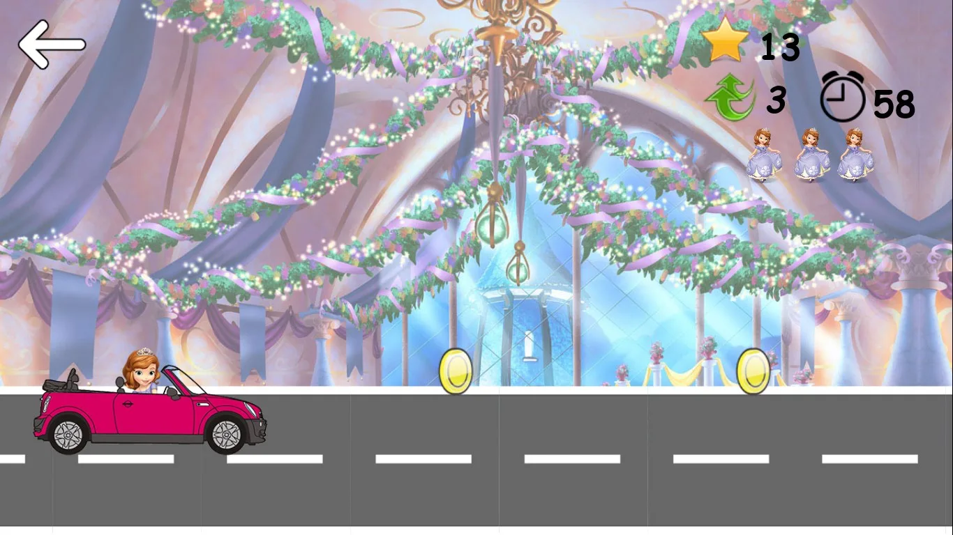 Sofia The First Crazy Car screenshot 2