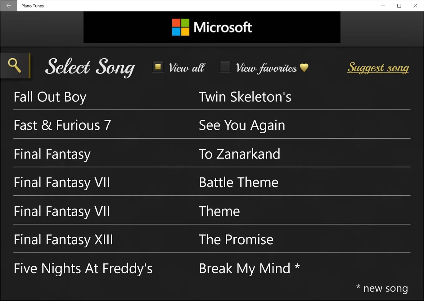 Piano Tunes Universal screenshot 2