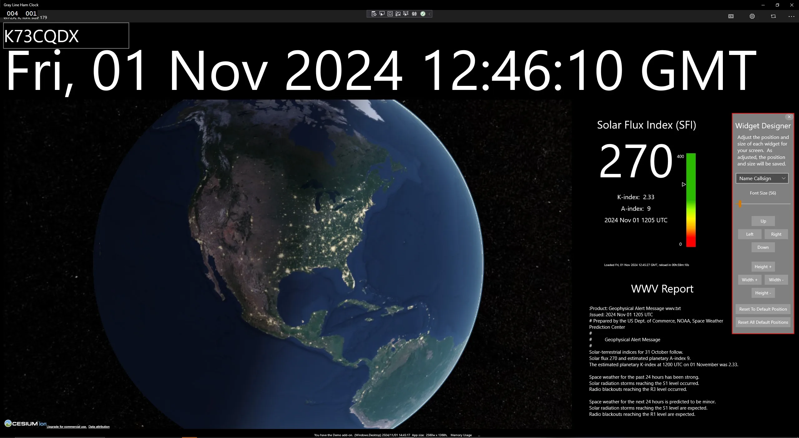 Gray Line Ham Clock screenshot 1