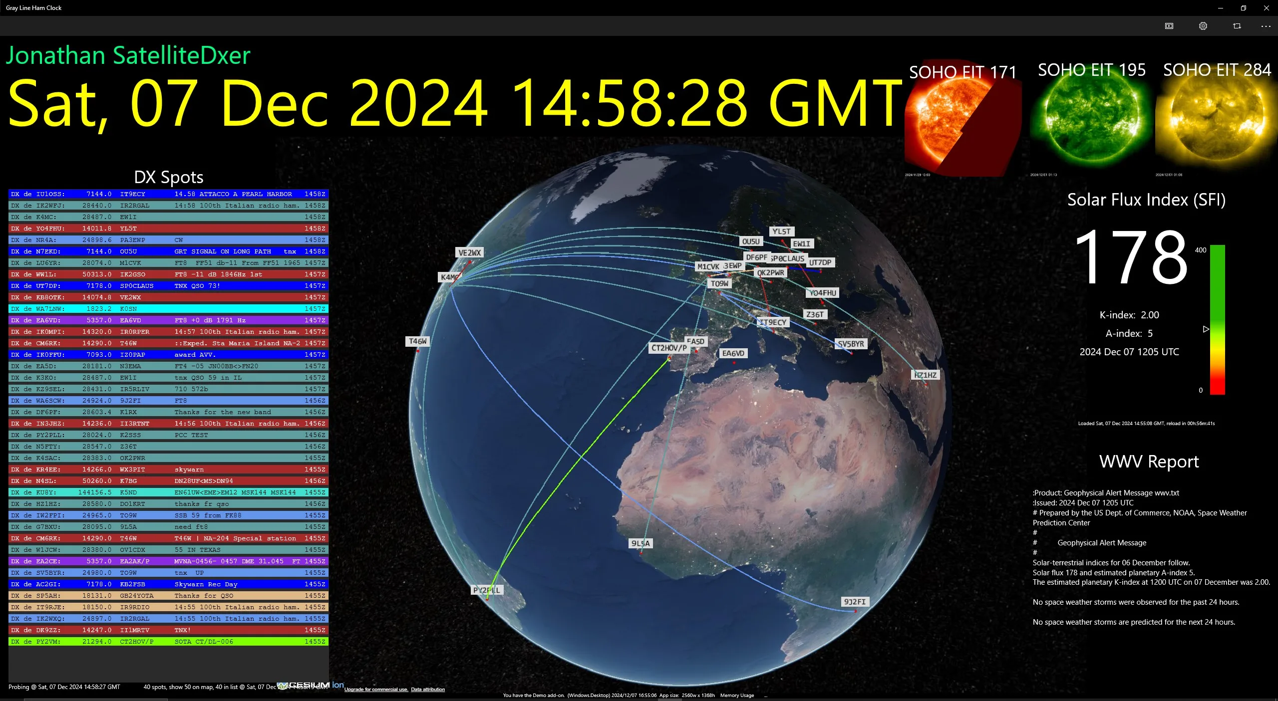 Gray Line Ham Clock screenshot 4