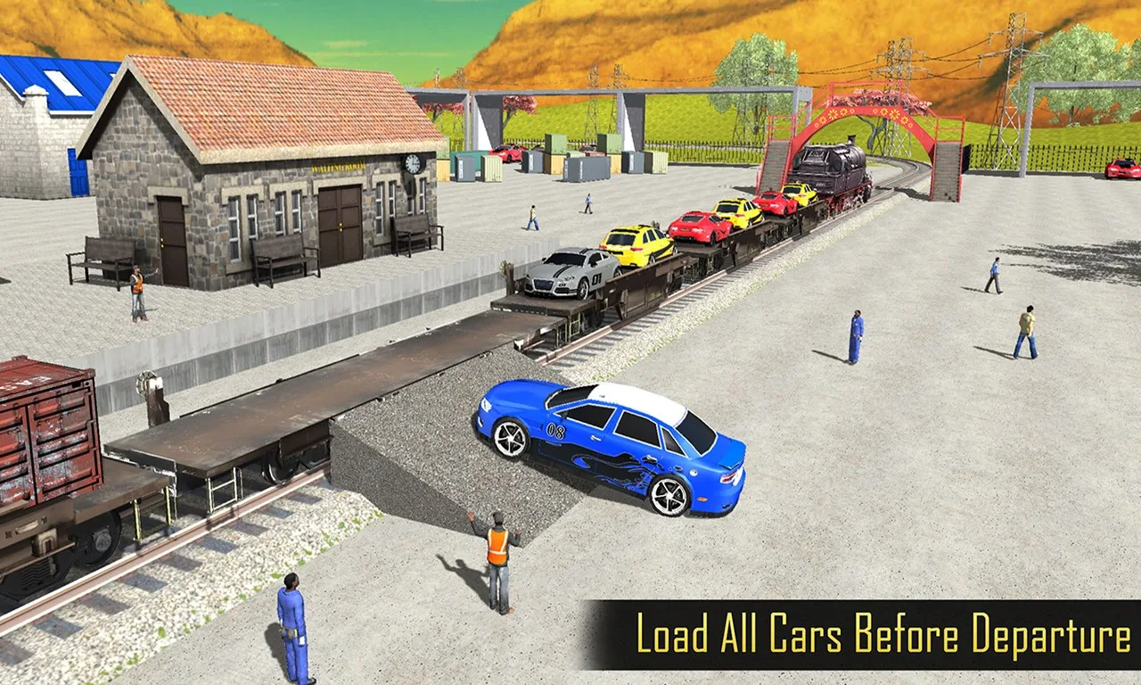 Cargo Train City Station - Cars & Oil Delivery Sim screenshot 2