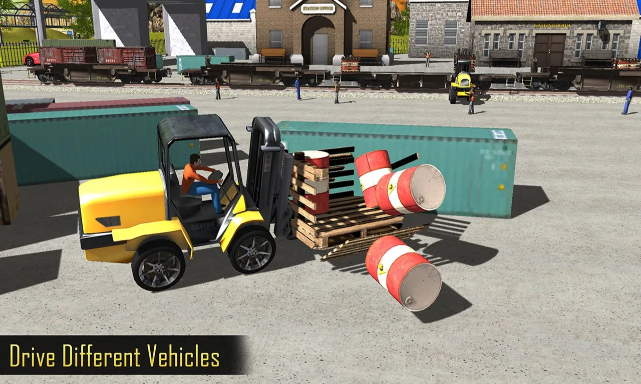 Cargo Train City Station - Cars & Oil Delivery Sim screenshot 3