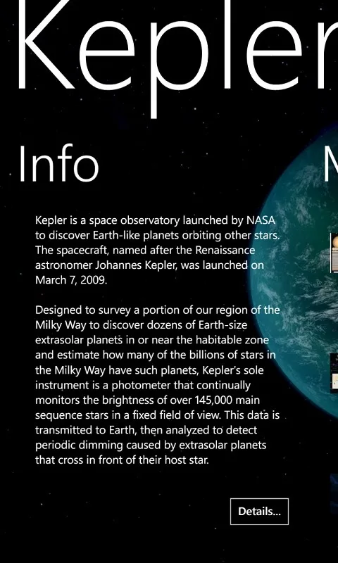 Kepler Space Telescope screenshot 3