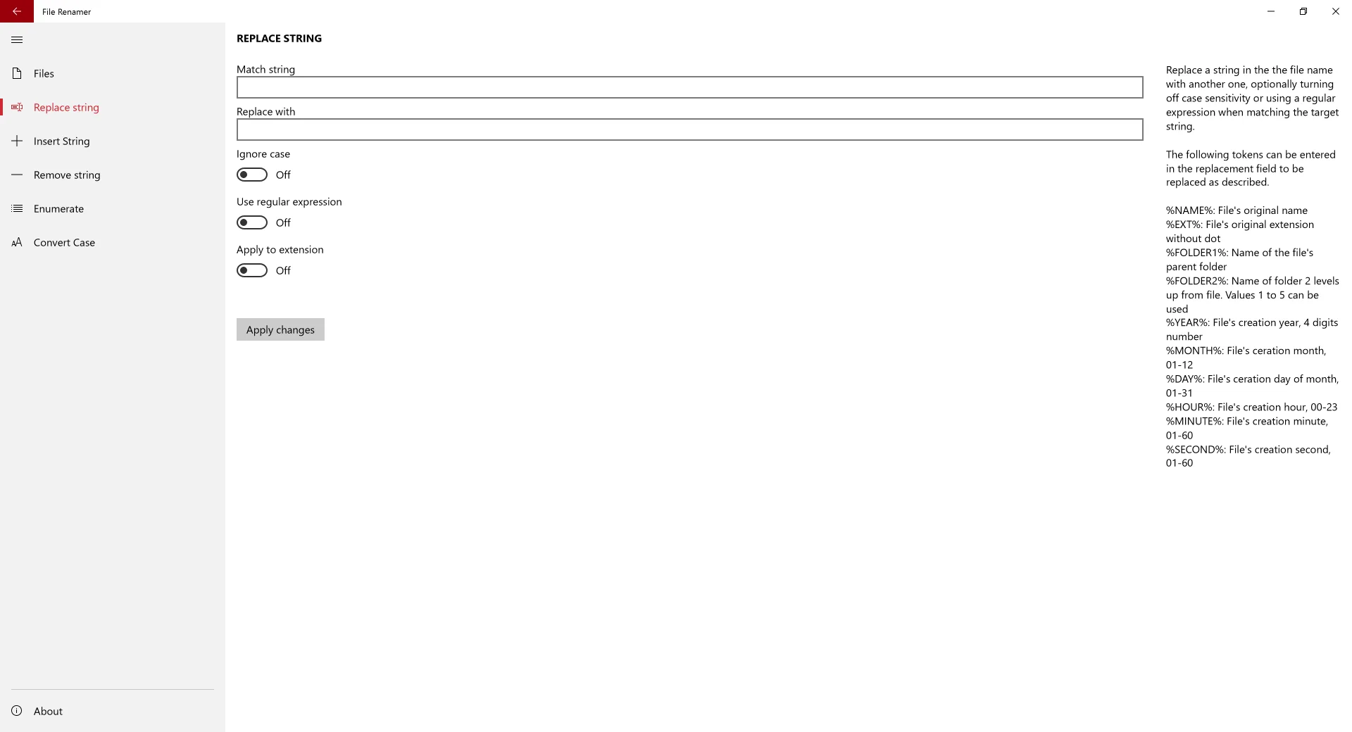 File Renamer screenshot 1
