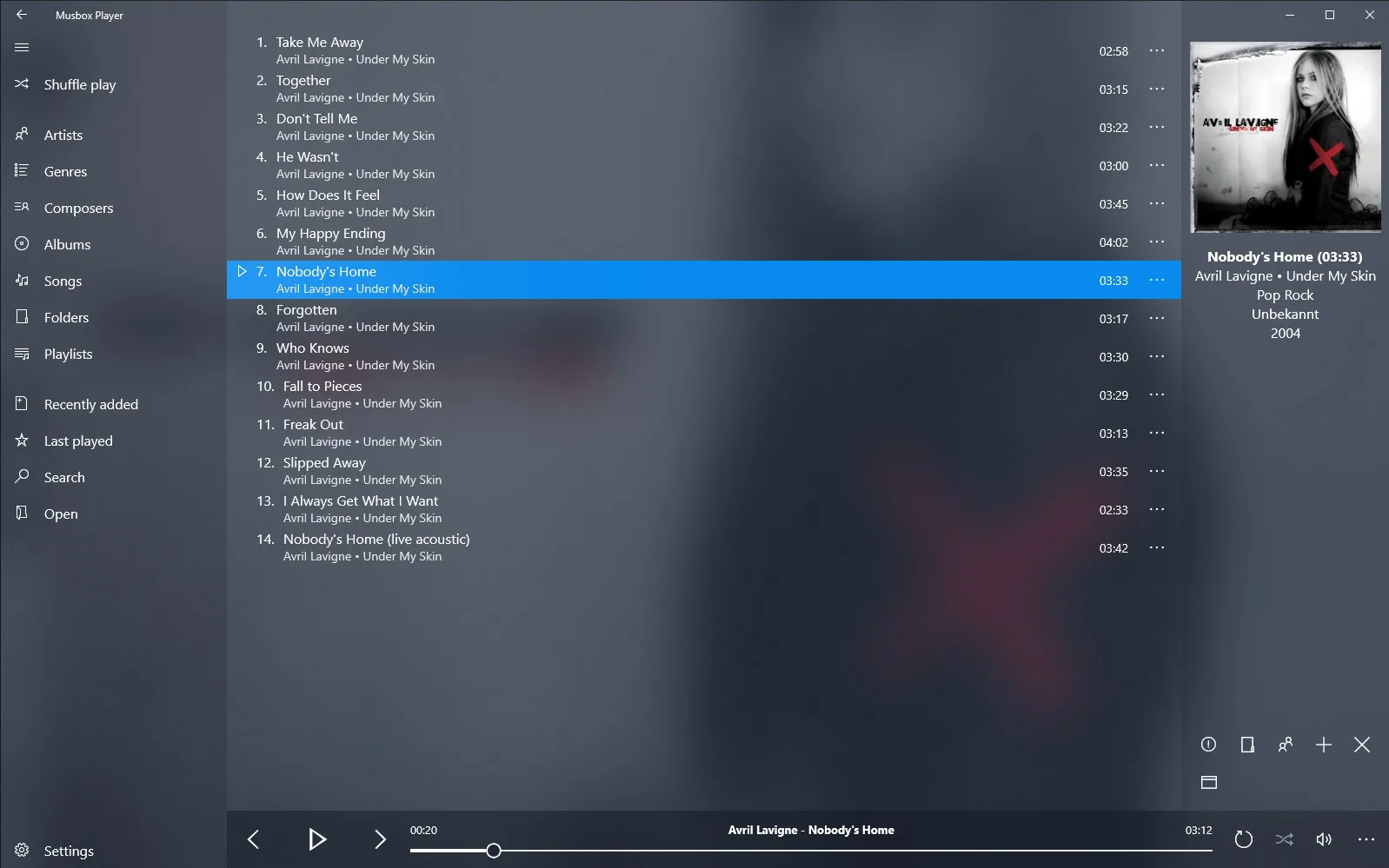 Musbox Player screenshot 1