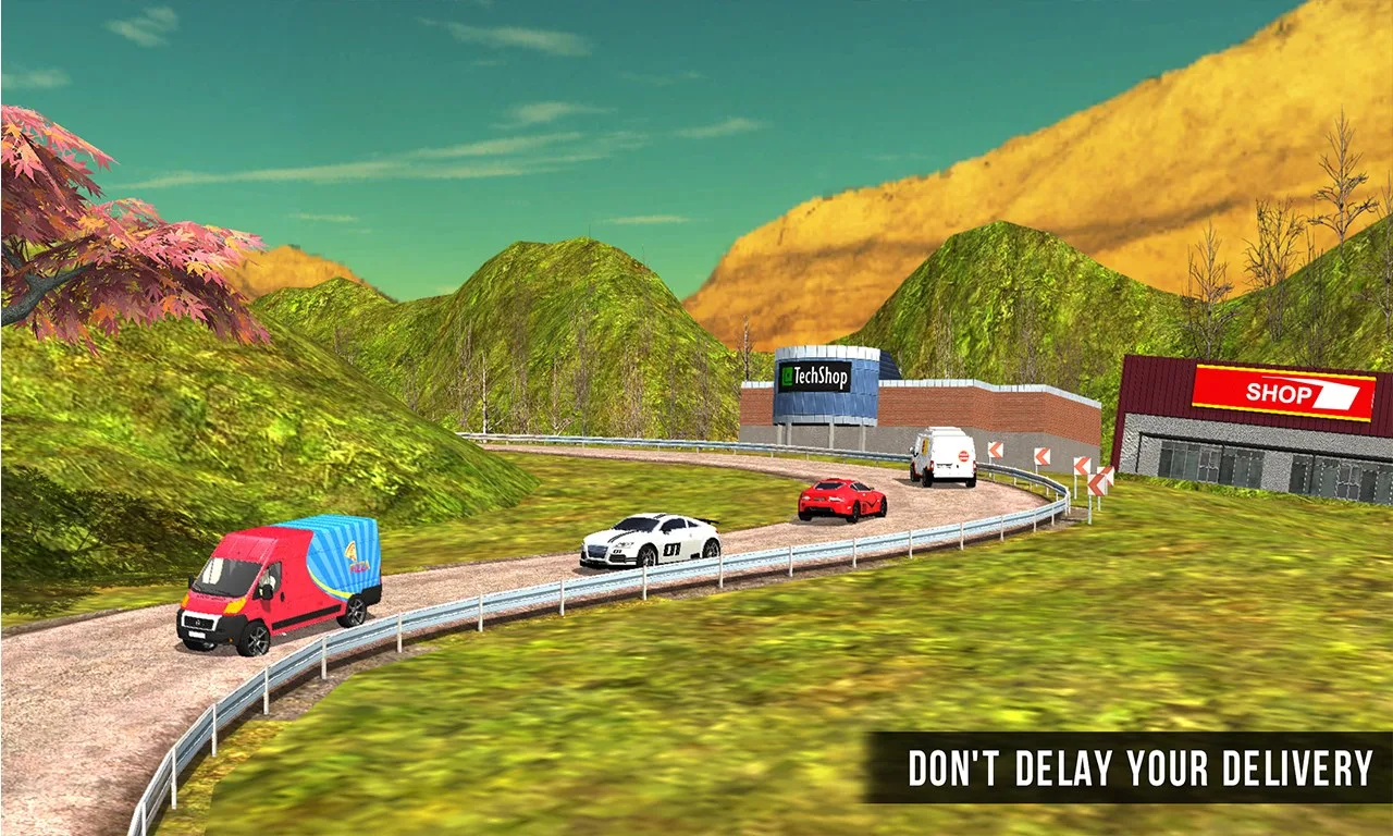 City Pizza Delivery Van 3D - Off Road Driving Duty screenshot 1