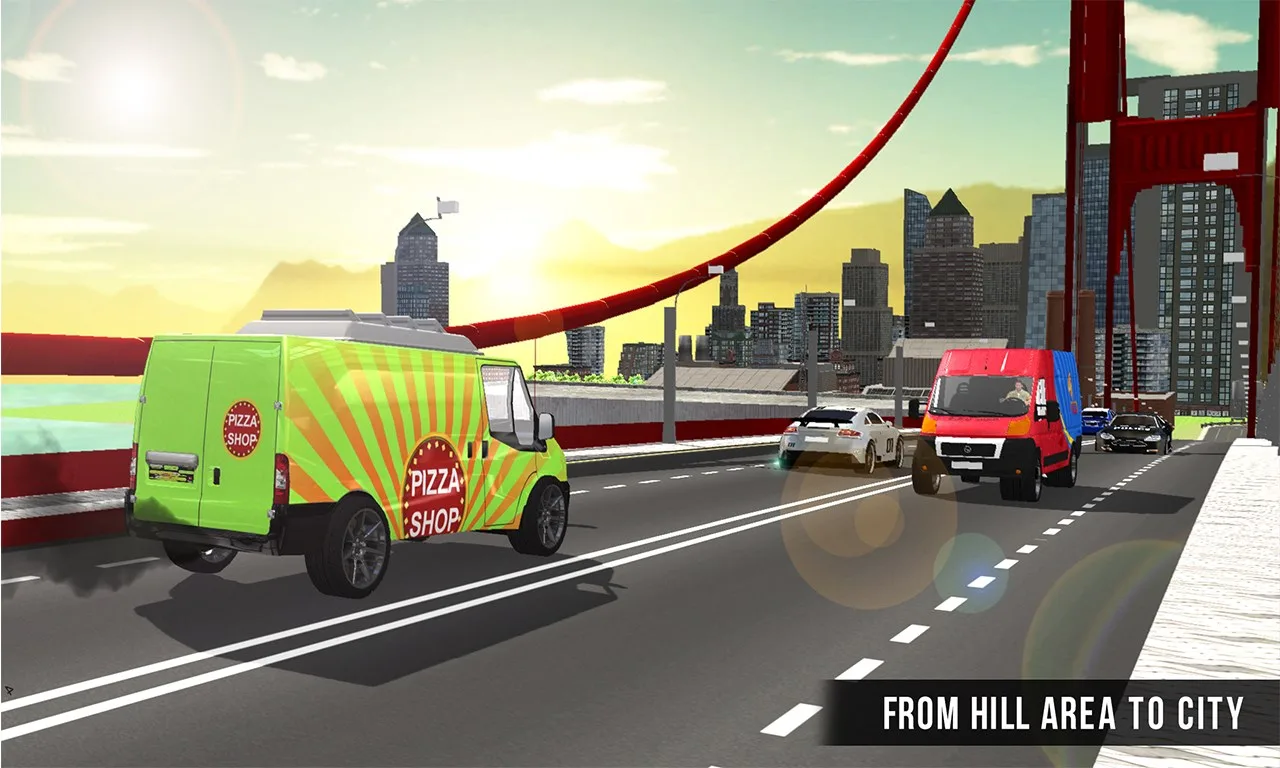 City Pizza Delivery Van 3D - Off Road Driving Duty screenshot 4