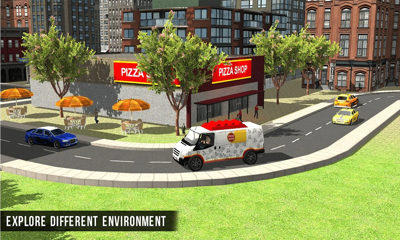 City Pizza Delivery Van 3D - Off Road Driving Duty screenshot 5
