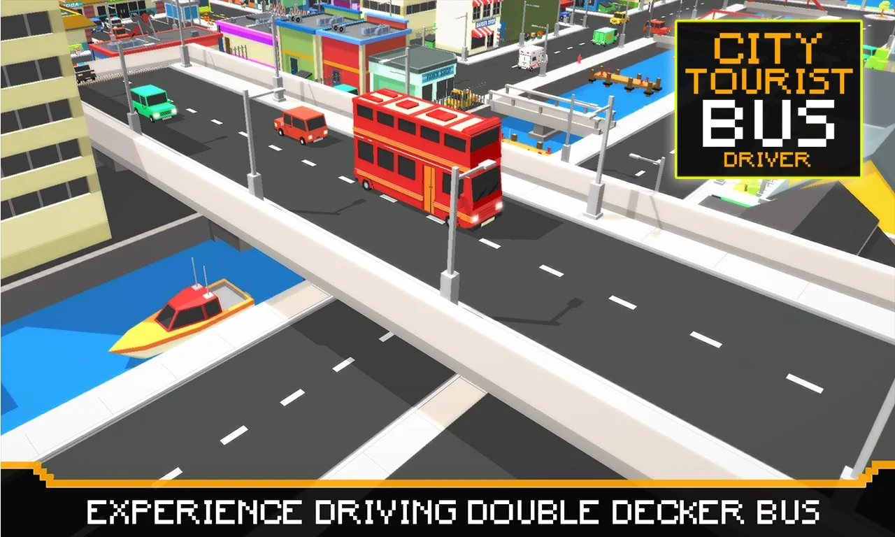 City Tourist Bus Driver - Blocky World Roads Drive screenshot 3