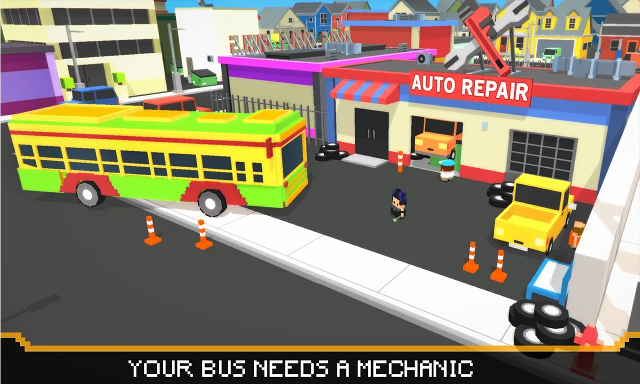 City Tourist Bus Driver - Blocky World Roads Drive screenshot 4