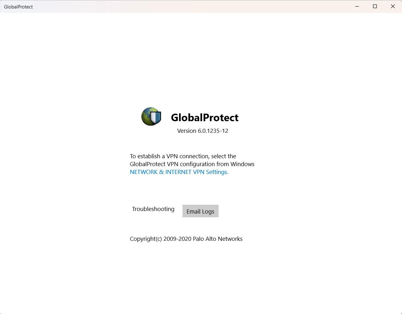 GlobalProtect screenshot 2