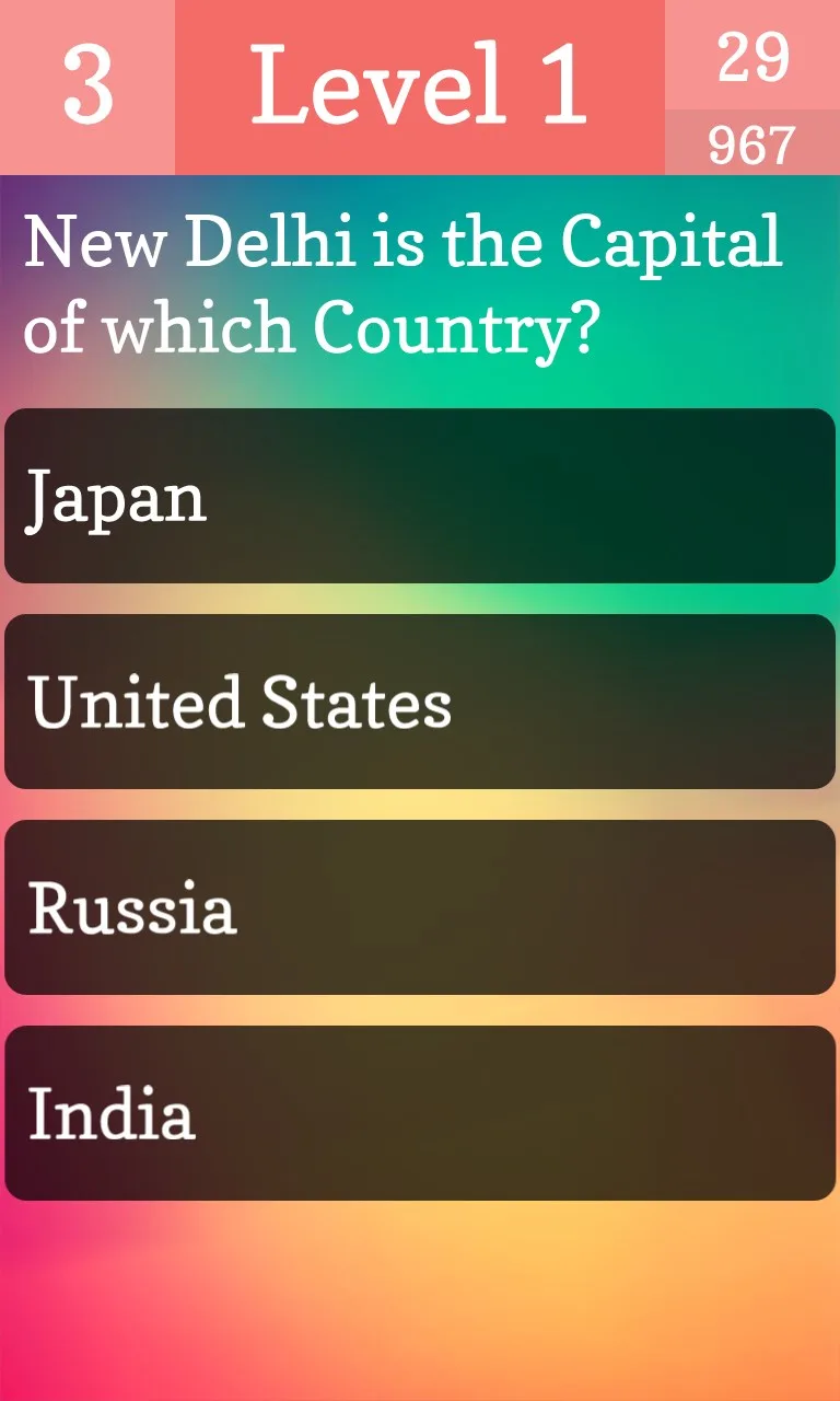 Country Capitals, Currencies and Languages Quiz screenshot 2
