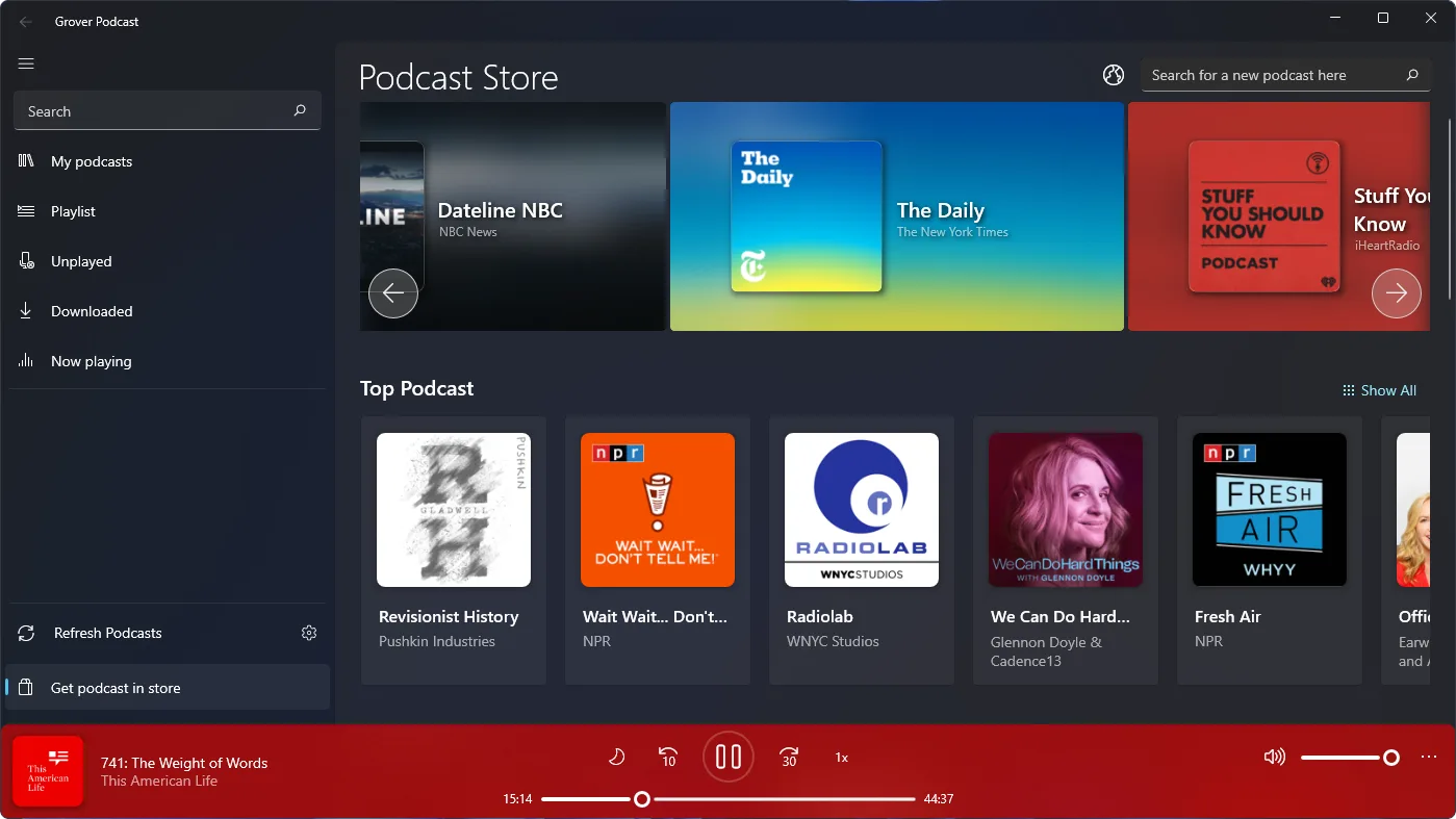 Grover Podcast screenshot 3