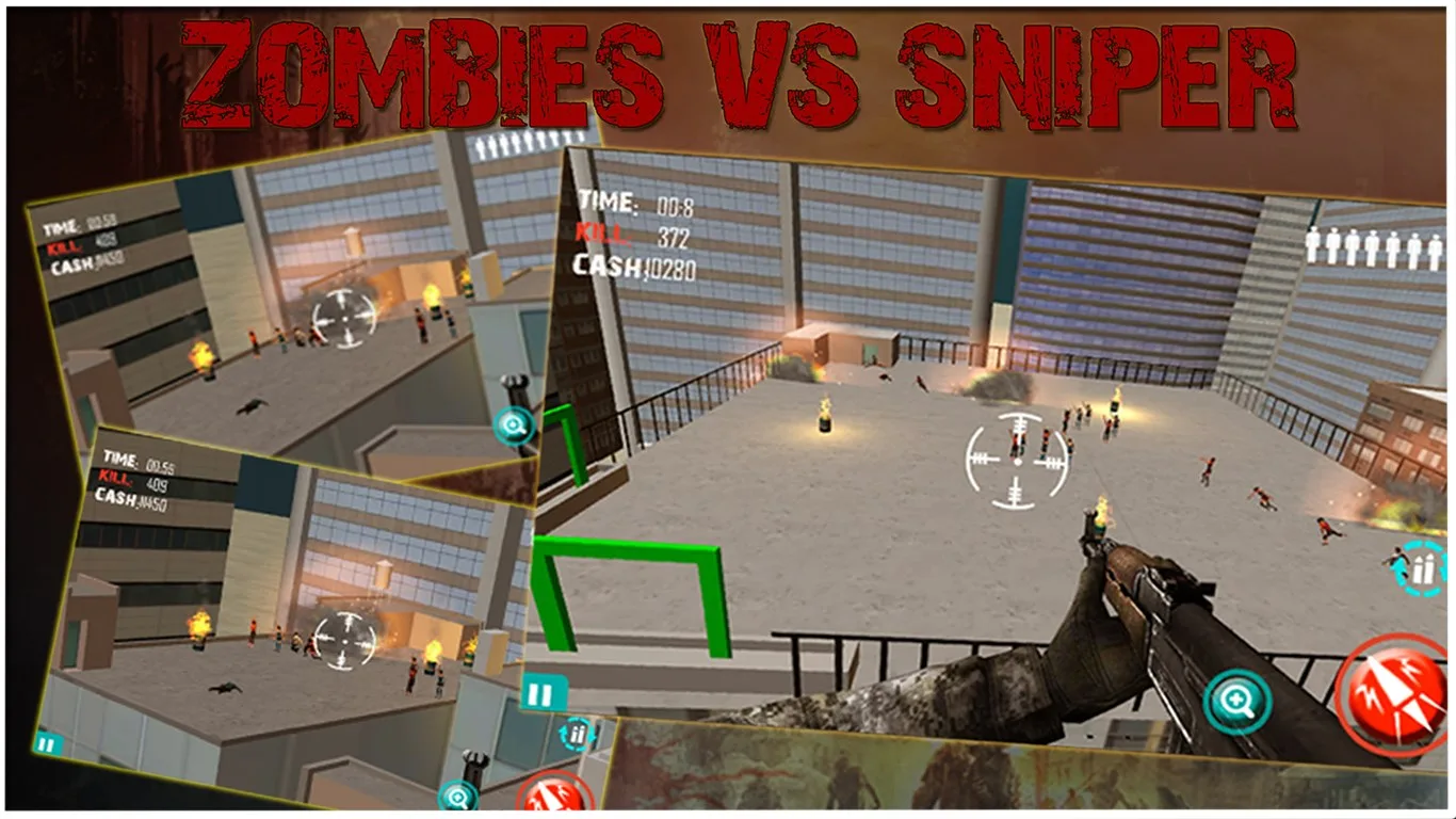 Zombies Vs Sniper - Helicopter Air Shooting Attack screenshot 5