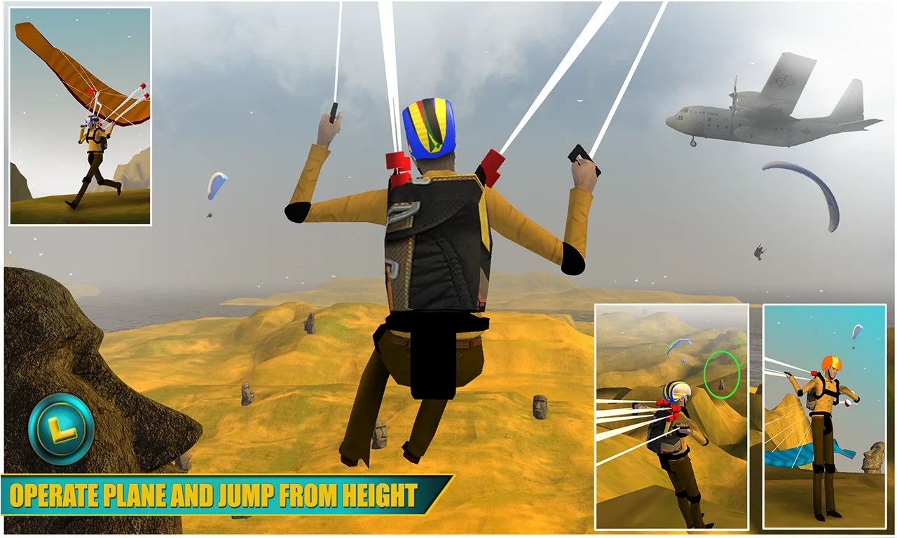 Airplane Skydiving Flight Simulator - Flying Stunt screenshot 1
