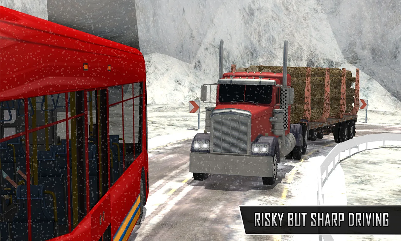 Snow Mountain Bus Driver - City Winter Driving Fun screenshot 1