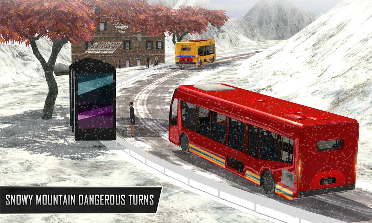 Snow Mountain Bus Driver - City Winter Driving Fun screenshot 2