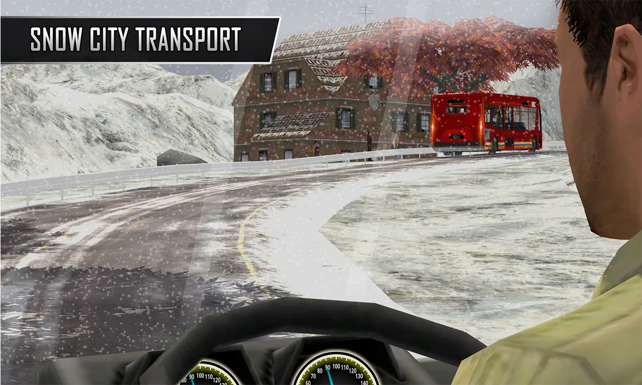 Snow Mountain Bus Driver - City Winter Driving Fun screenshot 5