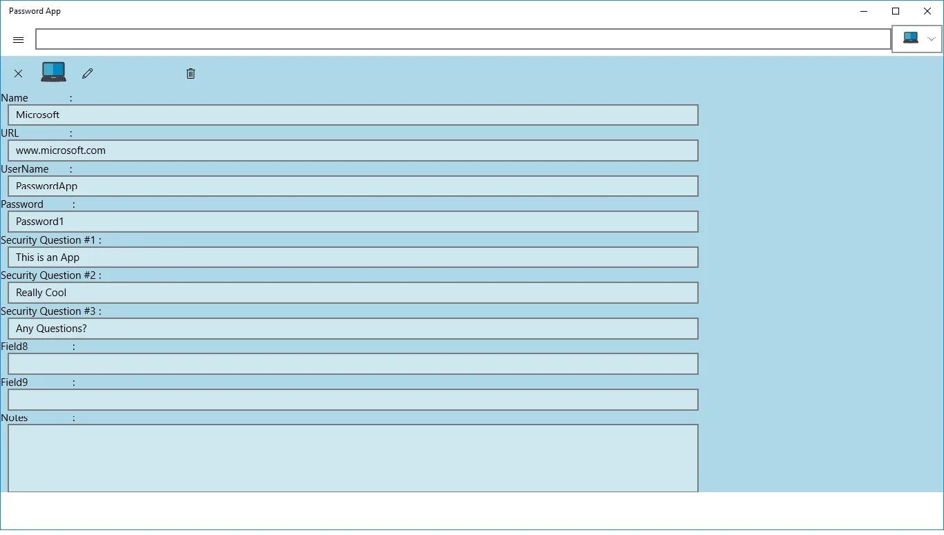 Password App screenshot 2