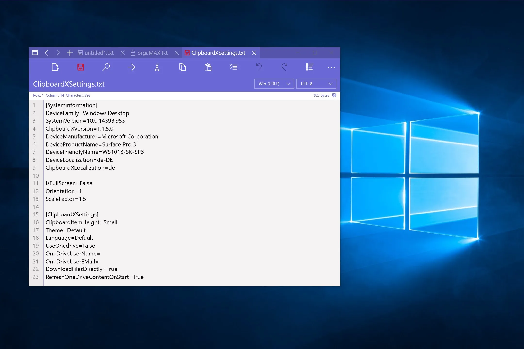 NotepadX screenshot 2