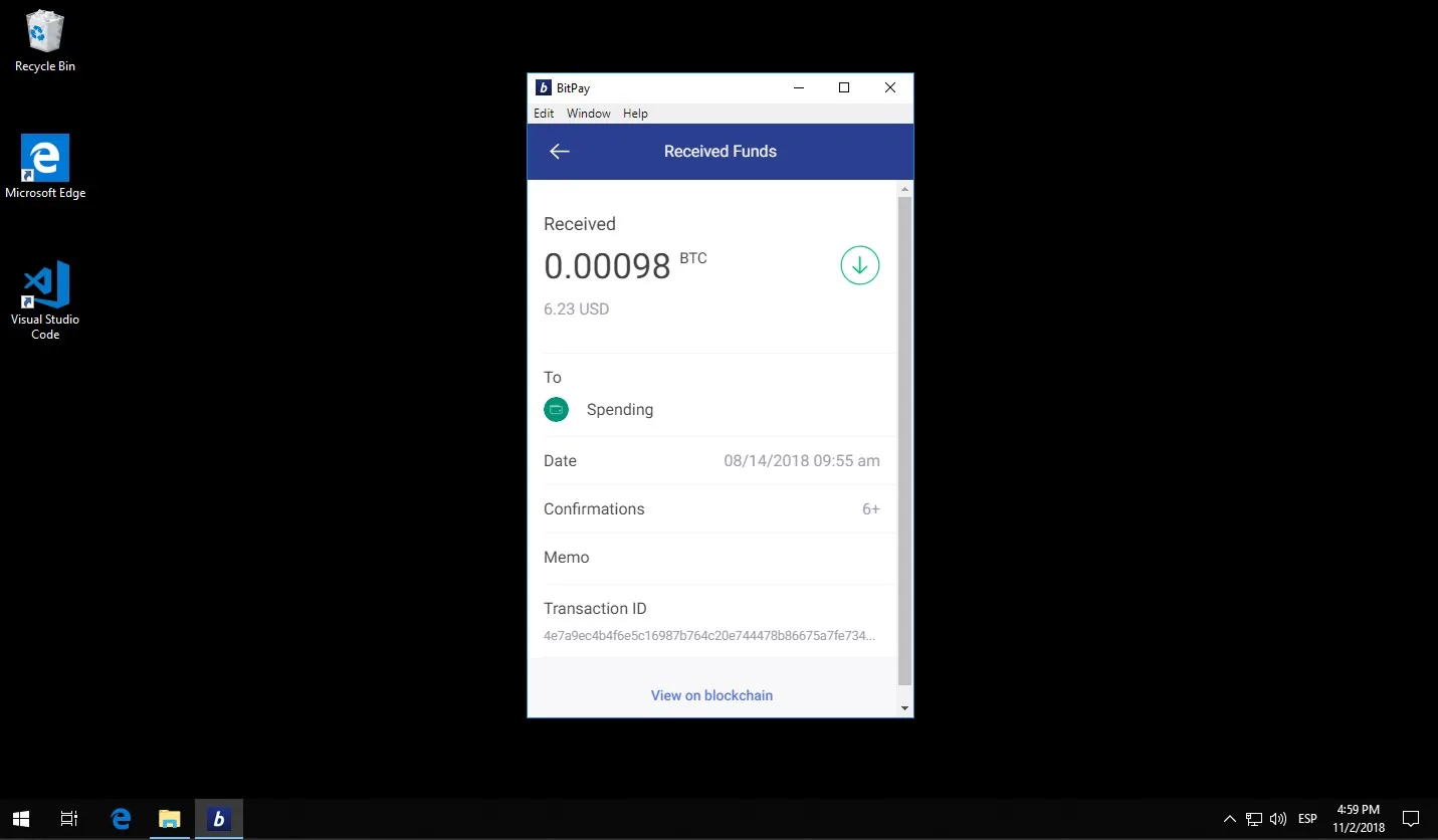 BitPay for Windows screenshot 5