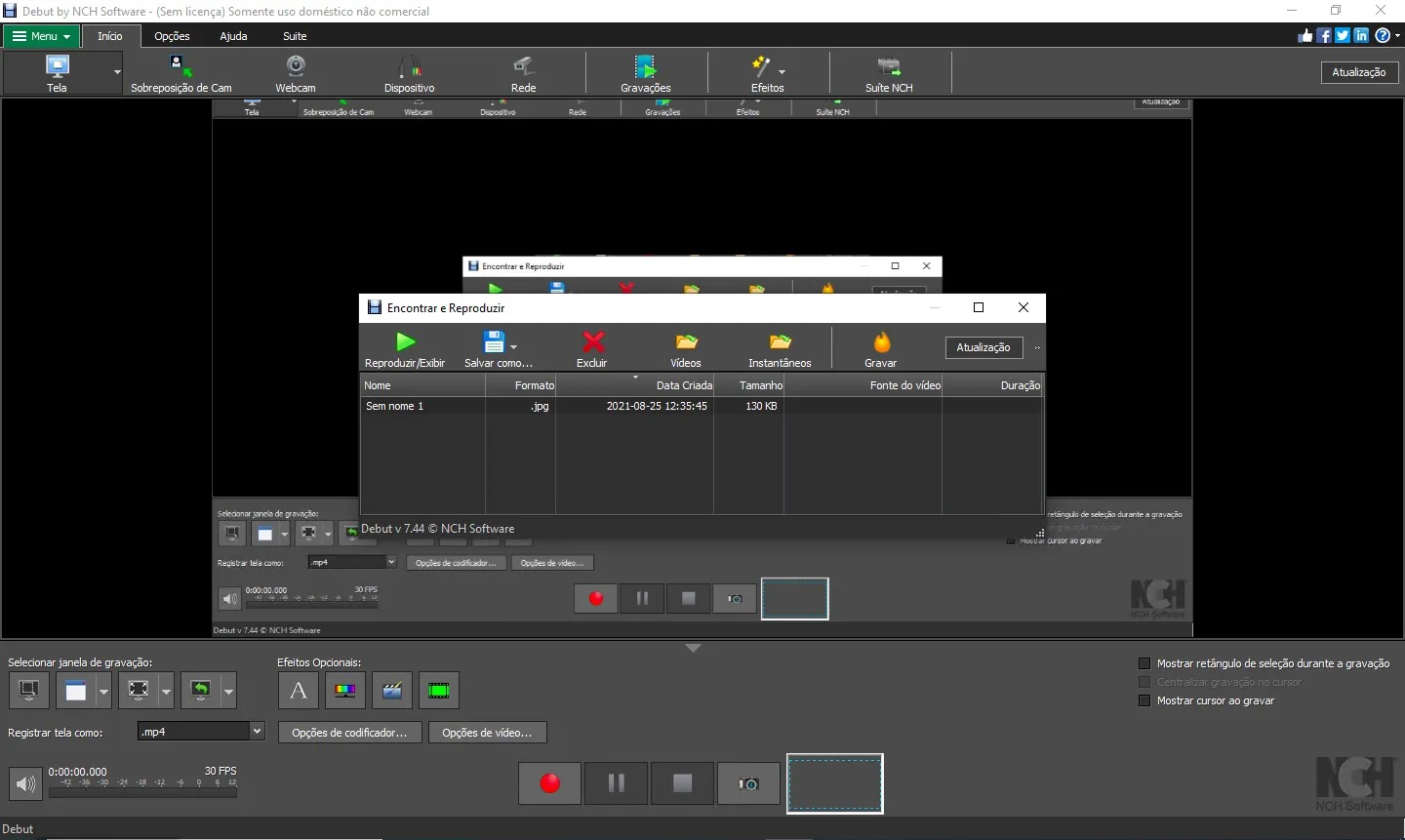 Debut Software de Captura de Vídeo screenshot 1