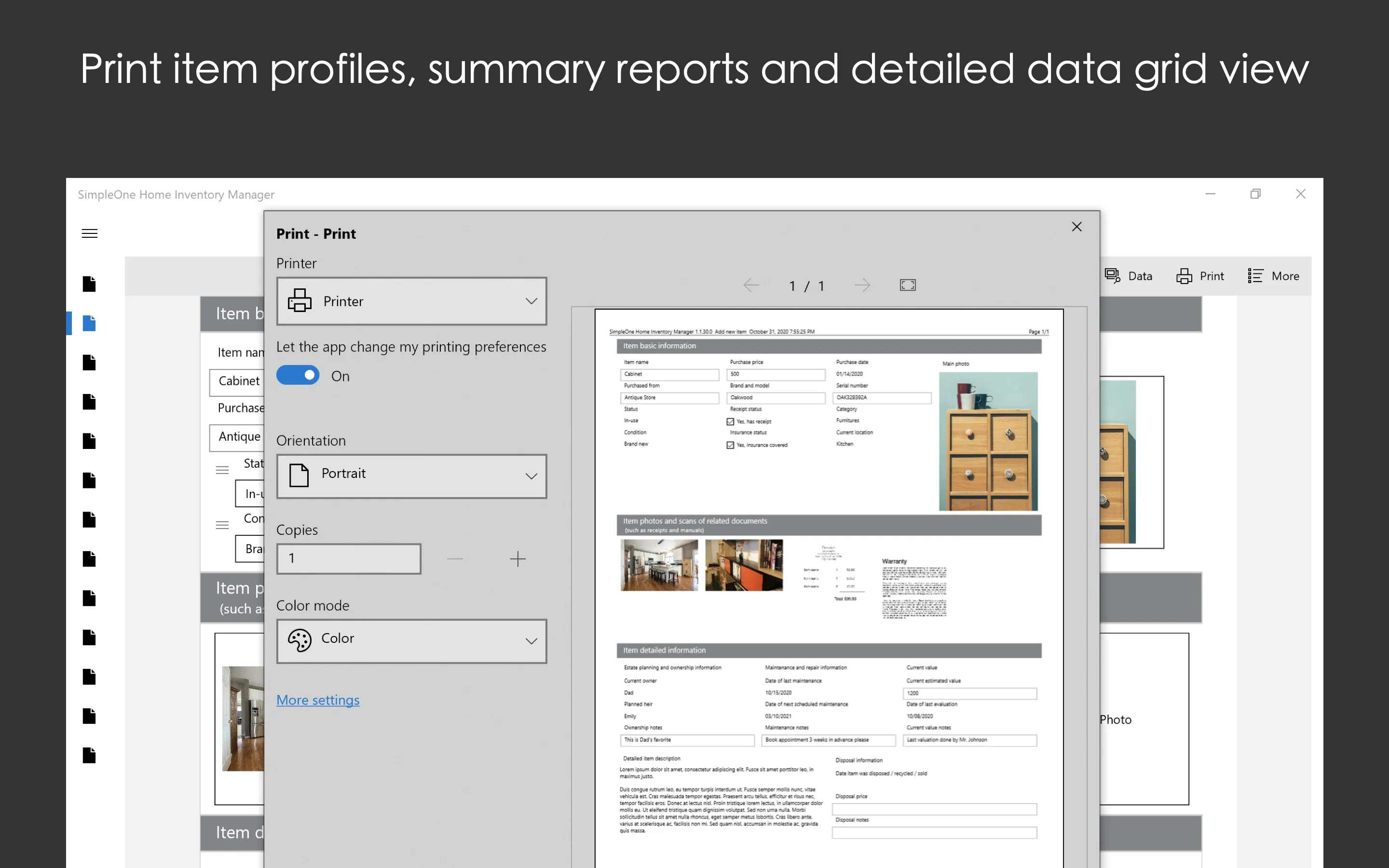 SimpleOne Home Inventory Manager screenshot 4