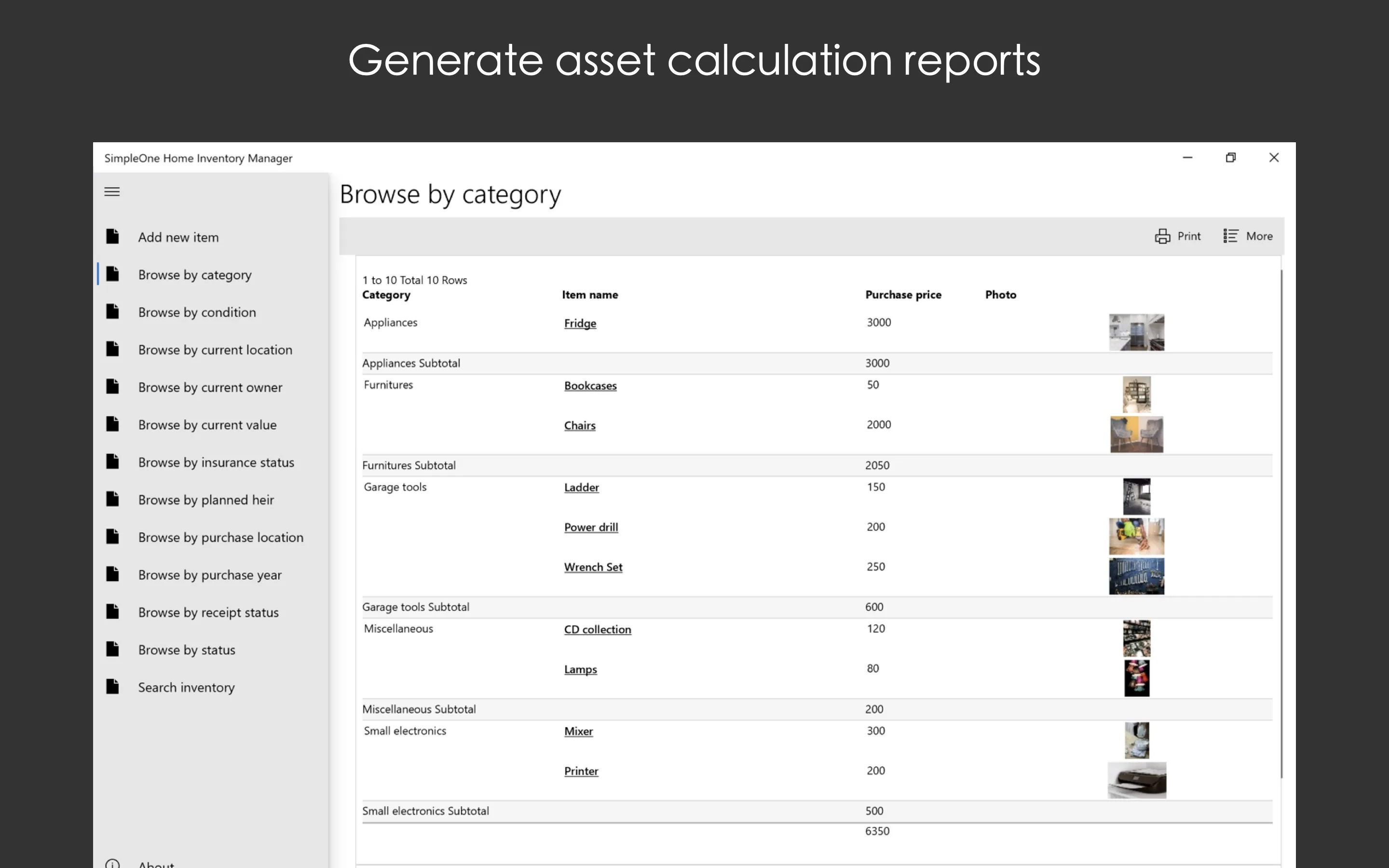 SimpleOne Home Inventory Manager screenshot 5