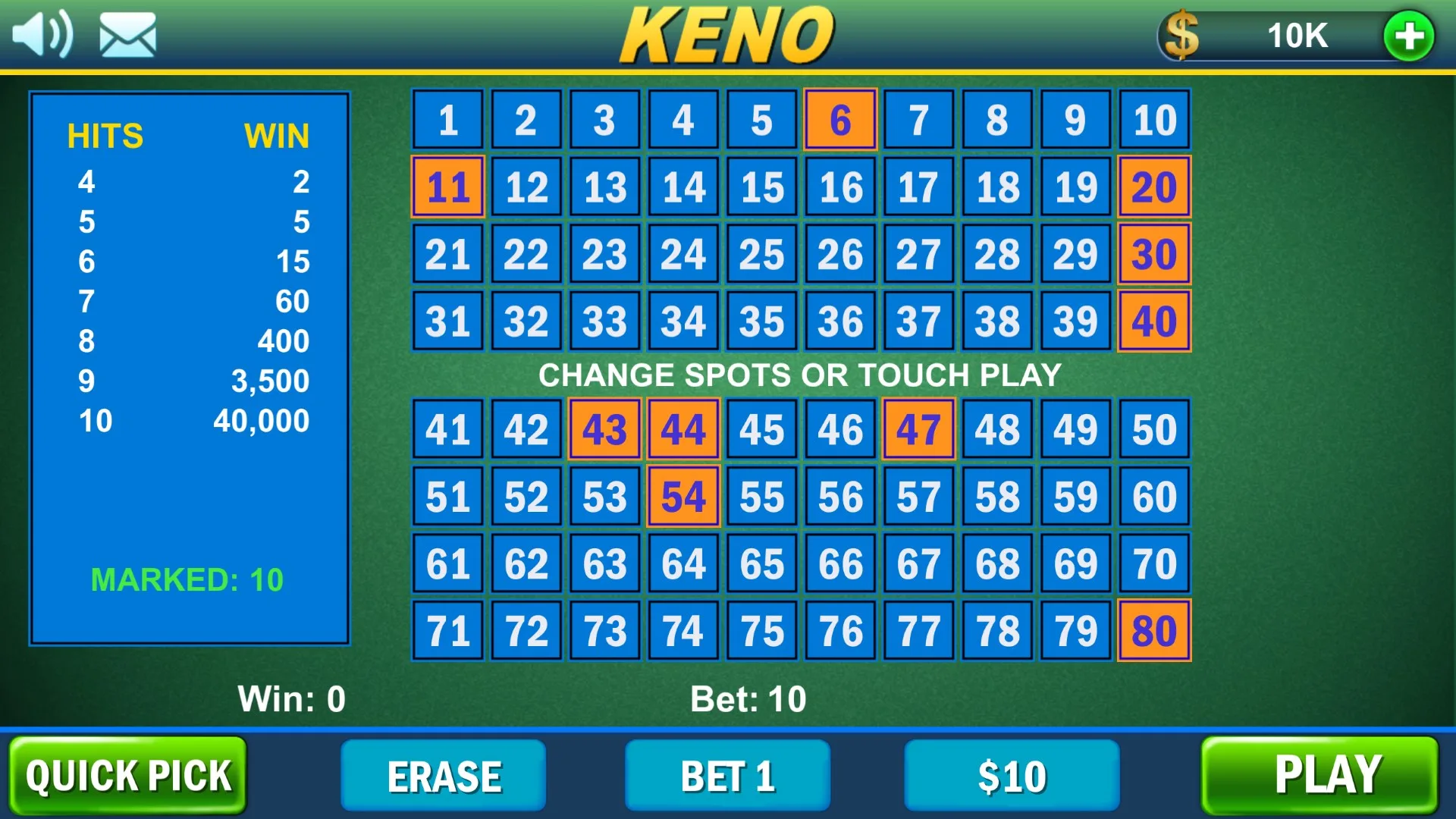 Keno Keno!! screenshot 1