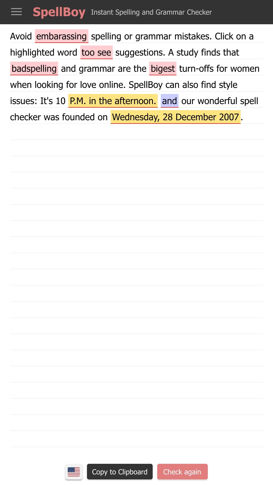 SpellBoy - Spell & Grammar Check screenshot 2