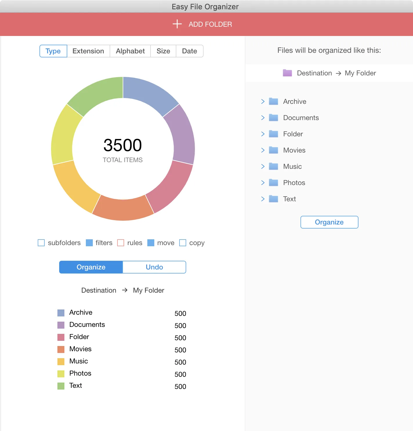 Easy File Organizer · screenshot 3